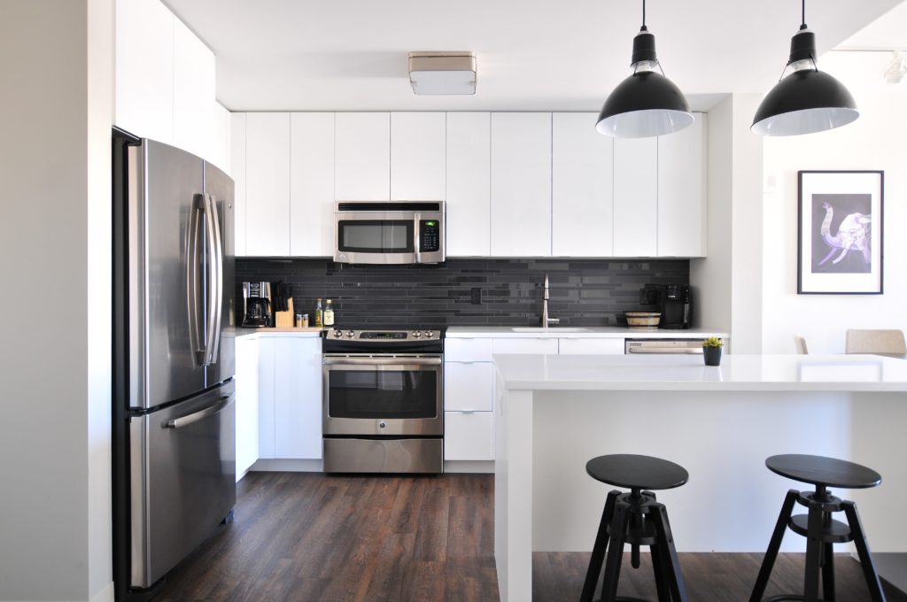 Modern white kitchen ready for inspection